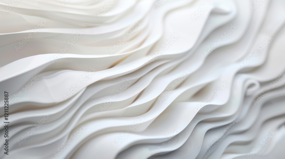 Poster this composition features a mesmerizing arrangement of white waves creating a sense of movement and 
