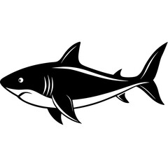 Majestic Great White Shark Silhouette