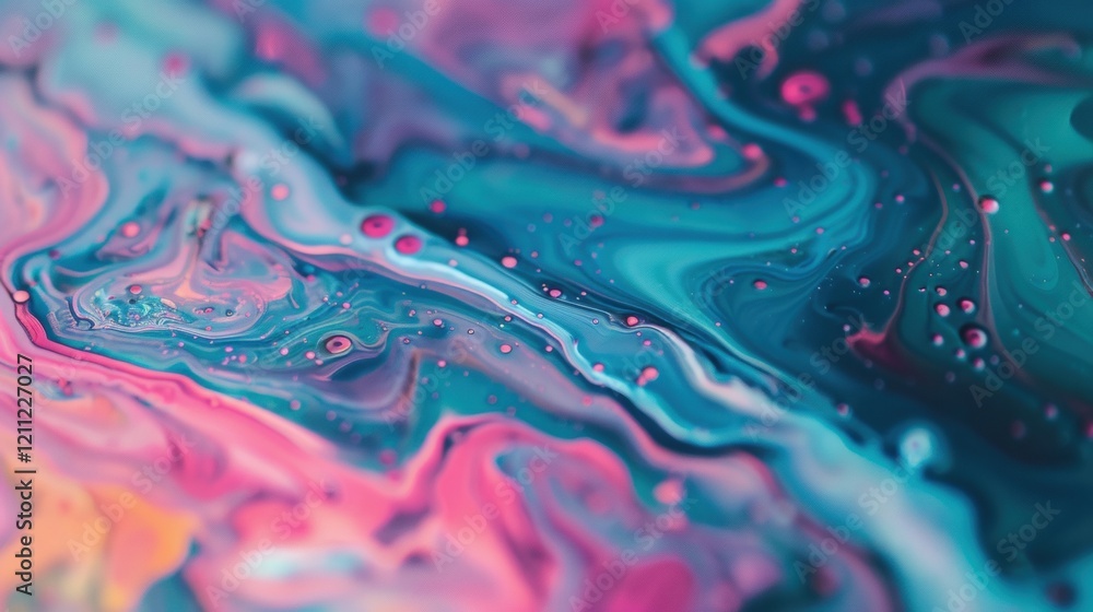 Poster an abstract representation of flowing liquid creates a captivating blend of colors and shapes, empha