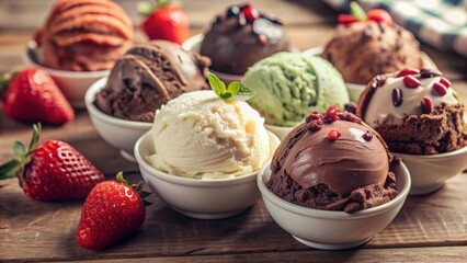 Indulging in gelato exploring pistachio chocolate and strawberry flavors in a cozy ice cream parlor