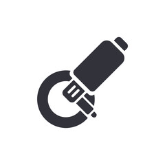 Angle grinder solid icons, minimalist vector illustration ,simple transparent graphic element .Isolated on white background
