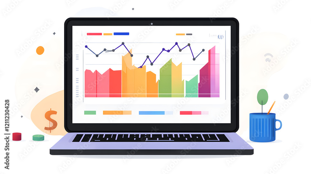 Poster data visualization techniques business analysis infographic display digital environment aesthetic vi