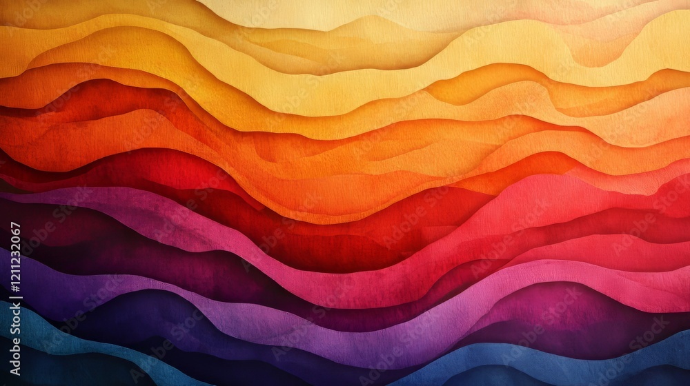 Poster Abstract Colorful Wave Pattern