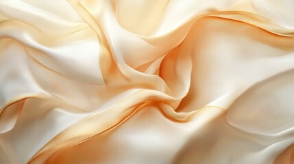 Fototapeta premium Draped fabric, beige and gold tones