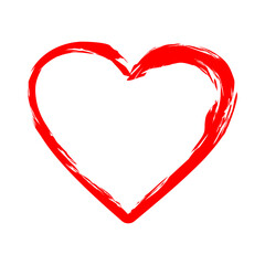 heart grunge brush painting