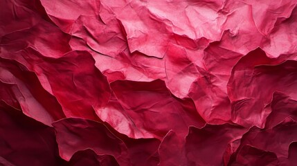 Fototapeta premium Abstract red crumpled paper texture