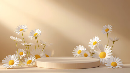 Warm and soft daisy art display