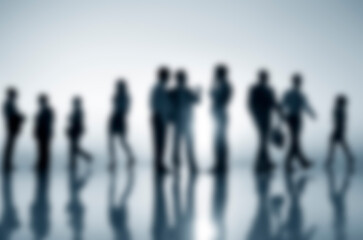Business people on the move