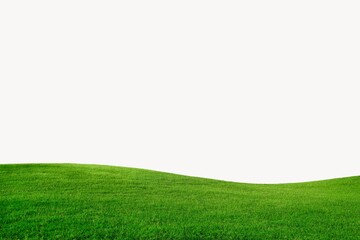Green hills border background, off white design