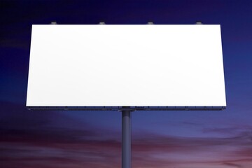 Obraz premium White billboard sign, 3D realistic advertisement with blank space
