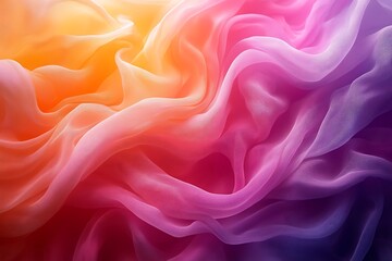 Colorful Draped Sheer Fabric Abstract Texture