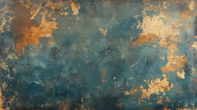 Textured teal and gold background