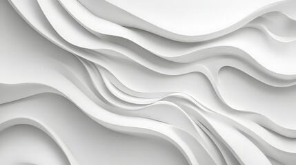 Fototapeta premium Abstract white flowing curves