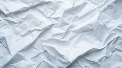 Fototapeta premium Crumpled white paper texture
