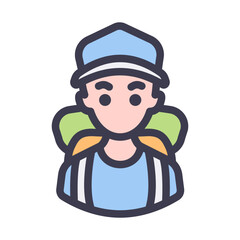 man camping filled style