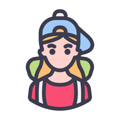 woman camping filled style