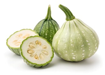 zucchini isolated on white background