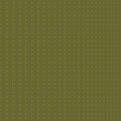 Seamless Olive Green Pattern with Geometric Crosses