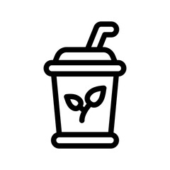 plastic cup outline style