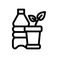 plastic eco outline style