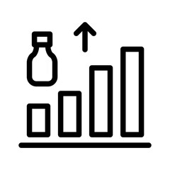 bottle graph outline style