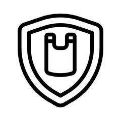 plastic shield outline style