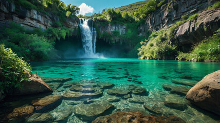 Fototapeta premium waterfall in the forest