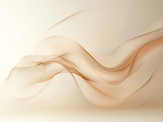 Obraz premium Abstract Beige and Brown Wave: Serene Flowing Design