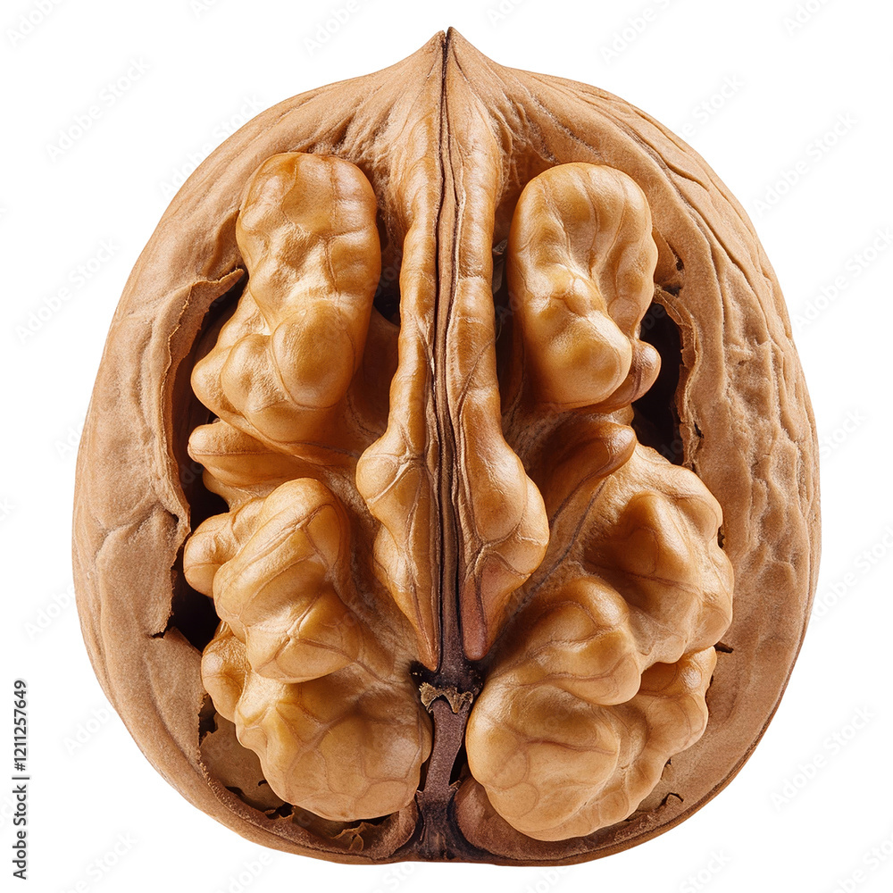 Poster a walnut shell is shown with the nut inside