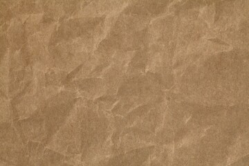 Obraz premium Brown background, crumpled paper texture