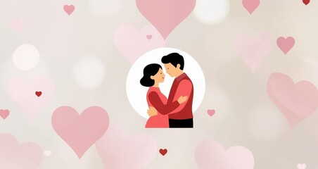 valentine couple ornament background
