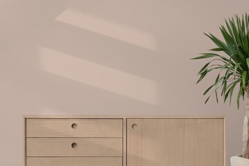 Scandinavian cabinet, interior design photo