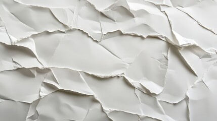 Fototapeta premium Textured white crumpled paper