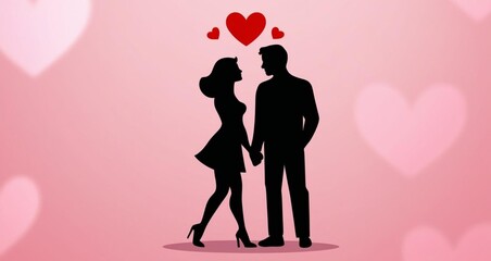 valentine couple ornament background