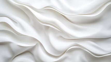 Obraz premium Soft, flowing white fabric texture