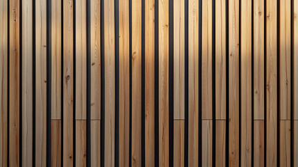 modern exterior wooden slat wall cladding with black metal accents in light brown vertical architectural design for contemporary home improvement