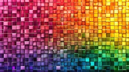 Colorful cube mosaic background; abstract art; vibrant gradient; website design