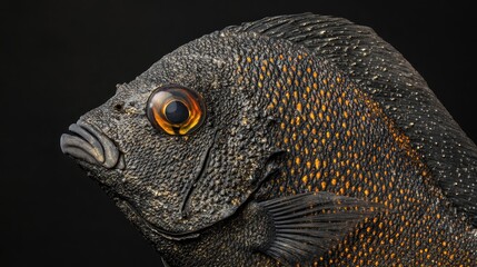 Fototapeta premium Close-up of a striking fish with vibrant scales