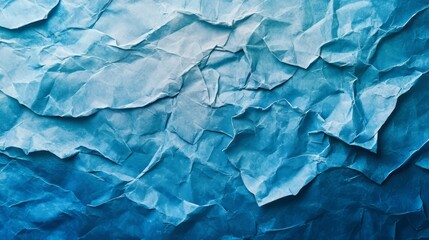 Obraz premium Abstract blue crumpled paper texture