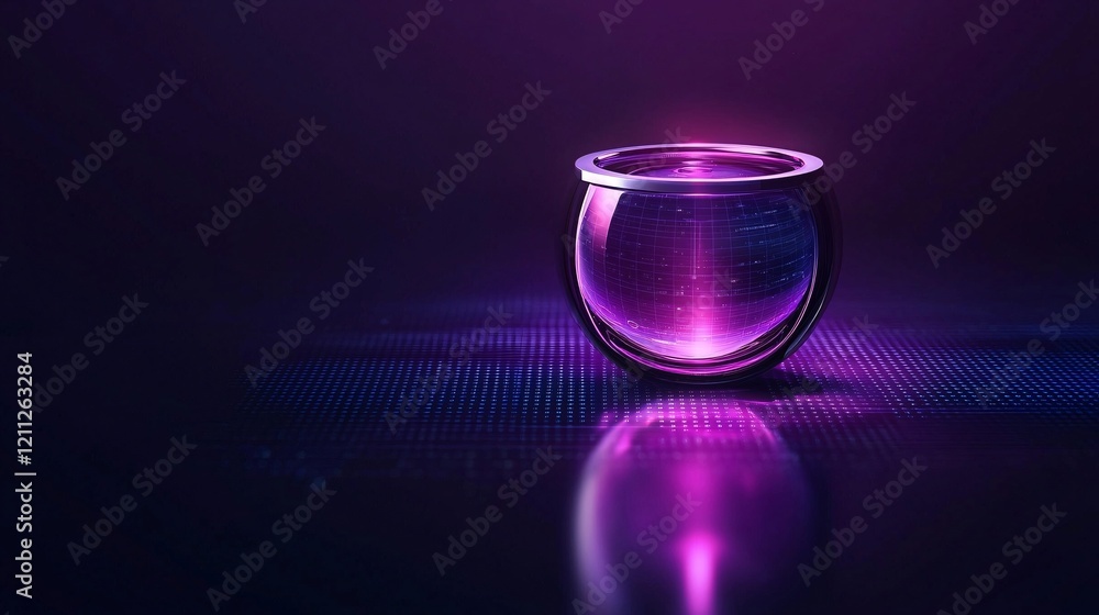 Aufkleber information communication retrieval, futuristic ai search systems, glowing search bar interface, vas