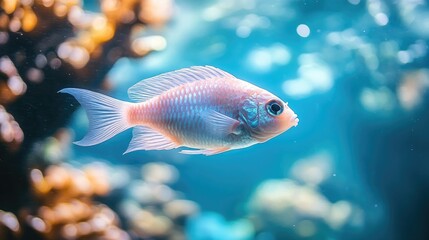 Fototapeta premium Vibrant fish swimming gracefully in a coral reef