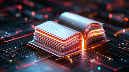 information communication documentation, dynamic holographic file systems, sleek organization visuals, seamless futuristic flows, abstract glowing document designs, vibrant futuristic themes