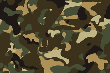 Fototapeta premium Military green camouflage pattern background
