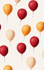 Obraz premium Contemporary Purim Celebration Seamless Balloon Pattern with Shimmering Gloss - Spring Festive Decor for Event Planners and Retail Displays in Modern Holiday Marketing