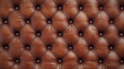 Fototapeta premium Brown tufted leather texture