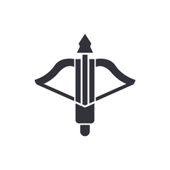 Crossbow icons, minimalist vector illustration ,simple transparent graphic element .Isolated on white background