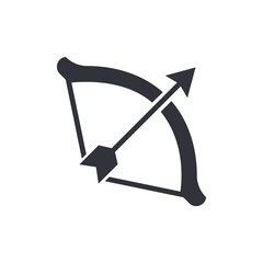 Archery boq icons, minimalist vector illustration ,simple transparent graphic element .Isolated on white background