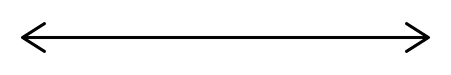 Long straight double arrow