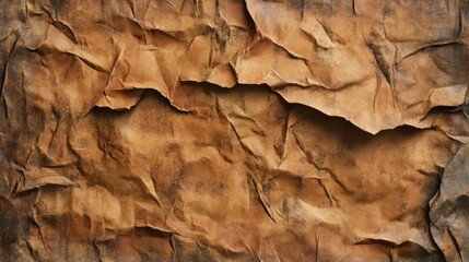 Fototapeta premium Textured brown crumpled paper background