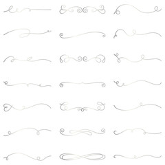 PNG Elegant vintage decorative flourishes set on transparent background